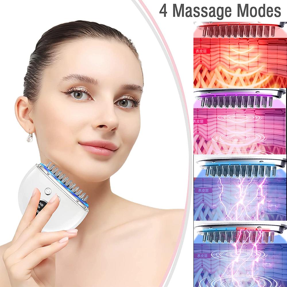 Electric Scalp Massager Gua Sha Tool with 9 Power Strength and 4 Modes