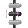 Shower Head Holder Black 71 Cm Stainless Steel