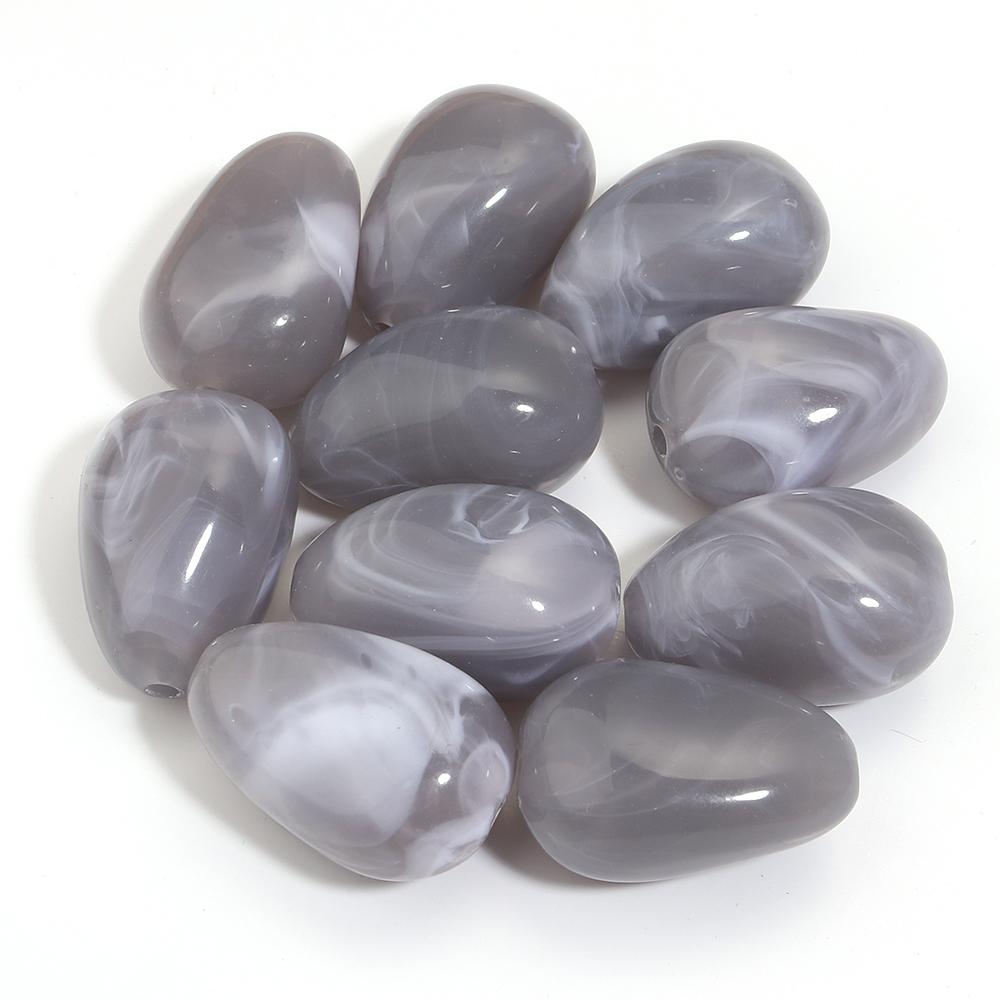 10pcs 29x20mm Irregular Acrylic Beads Colorful Oval Cloud Beads Loose Beads For DIY Jewelry Making Bracelet Necklace Accessories