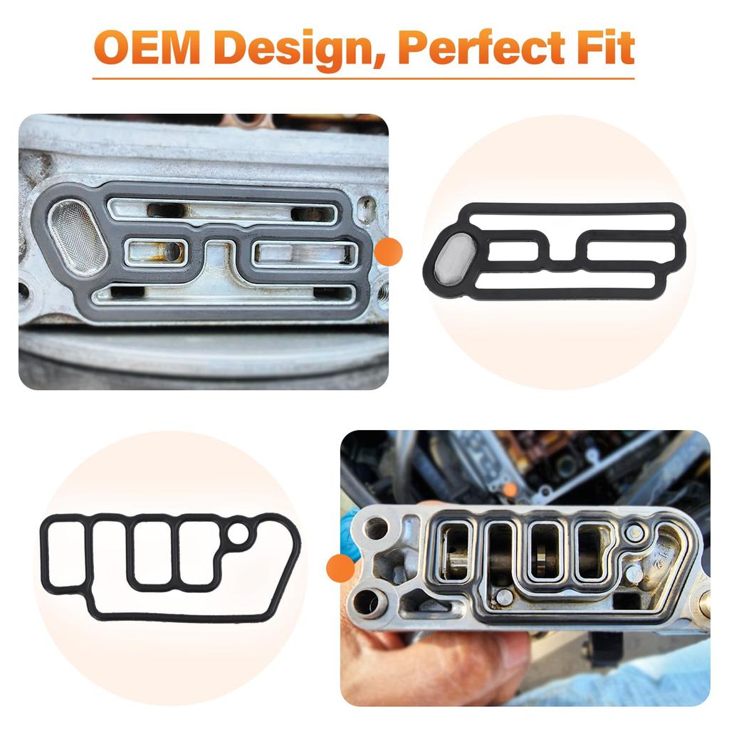 Cylinder Head VTEC Solenoid Spool Valve Gasket, Compatible with Honda Accord Crosstour Odyssey Pilot, for Acura RDX 3.5L Replace 15815-R70-A01