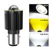 1 Adet 12-80V Evrensel H4 LED Motosiklet Farı 16000Lm BA20D H6 Melek Göz Motor Led Ampul CSP Çip Lens Motosiklet Farı Beyaz Sarı Hi Lo Işın