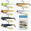 Shark-Like Lure 6-Piece Pack Lead-Weighted PVC Artificial Soft Bait Hooks Bionic Bass Freshwater Saltwater Fishing