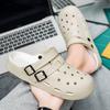 2025 new summer sports and leisure hole shoes cool slippers drive two wear thick-soled light sandals live broadcast 2025