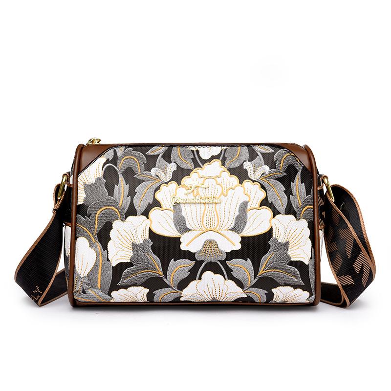 

New women s bag niche high-end small satchel fashion versatile shoulder messenger bag чёрный