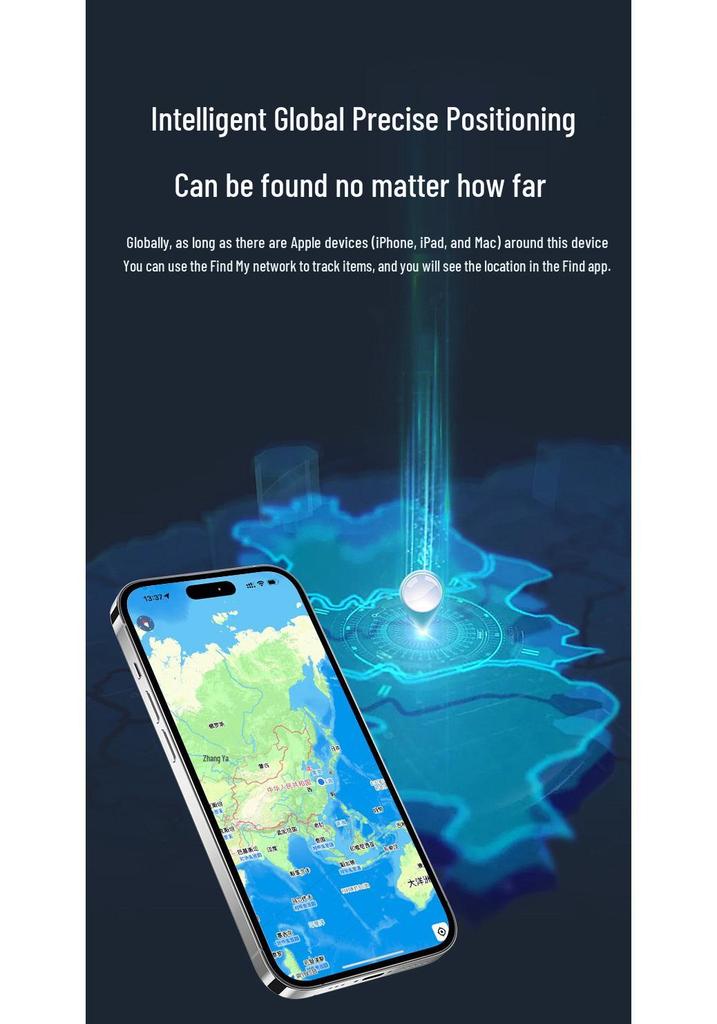 Apple AirTag Global Locator: MFI Certified Pet Tracker & Anti-lost GPS Device