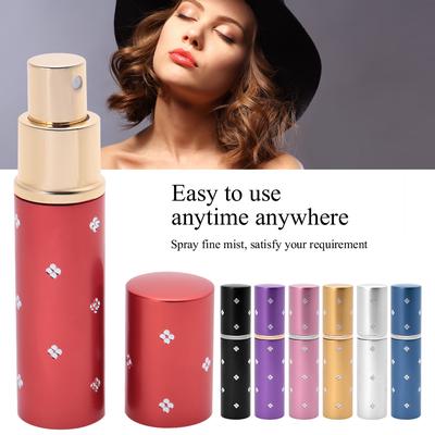 Frasco de perfume recarregável de alumínio de 10 ml, bomba vazia portátil, loção, atomizador de perfume