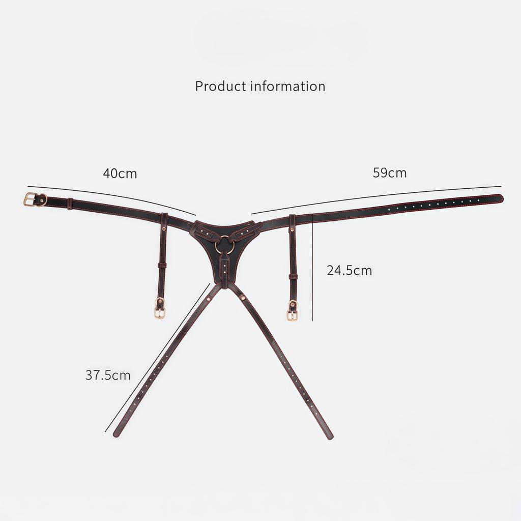 Wearable Strap On Dildo Harness Pants PU Leather Adjustable Pegging Harness Belt BDSM Bondage Underwear Sex Toy for Women Men