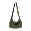 Women Washed Shoulder Bag Versatile Canvas Messenger Bag Adjustable Strap Tote Sling Bag Distressed Satchel Bag Commuting Bag