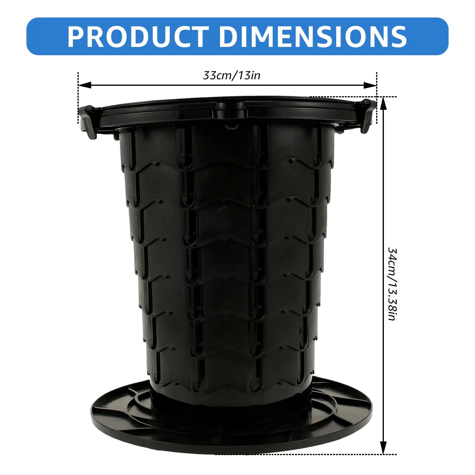Портативный туалет Выдвижной походный туалет Легкий складной туалет для кемпинга Удобный автомобильный туалет для путешествий Новый чёрный