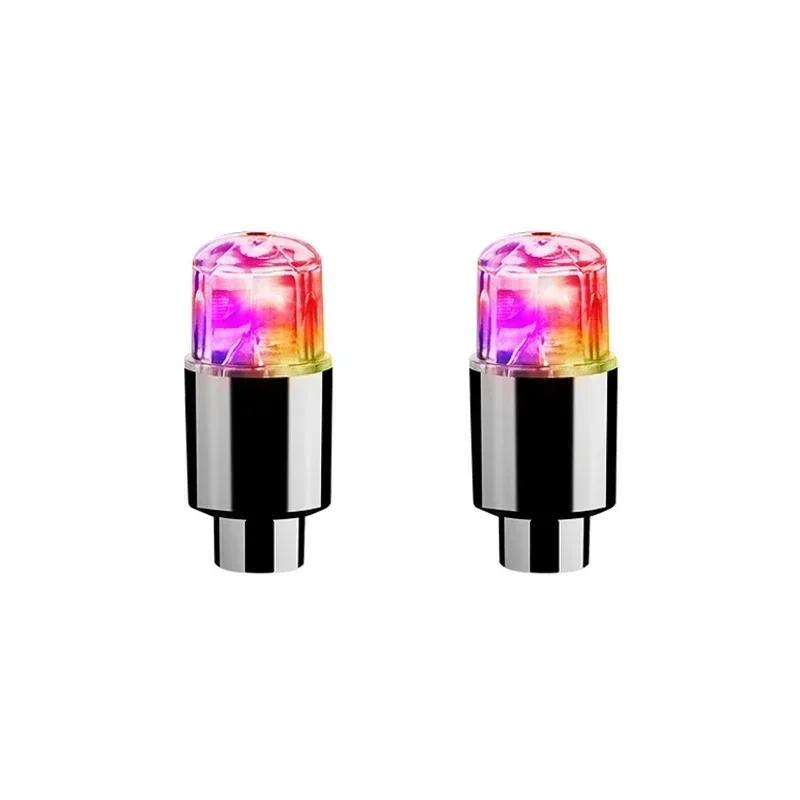 

4/8Pcs Colorful LED Wheel Valve Lights Motorcycle Car Wheel Tire Valve Caps Universal Dustproof Bicycle Valve Cover