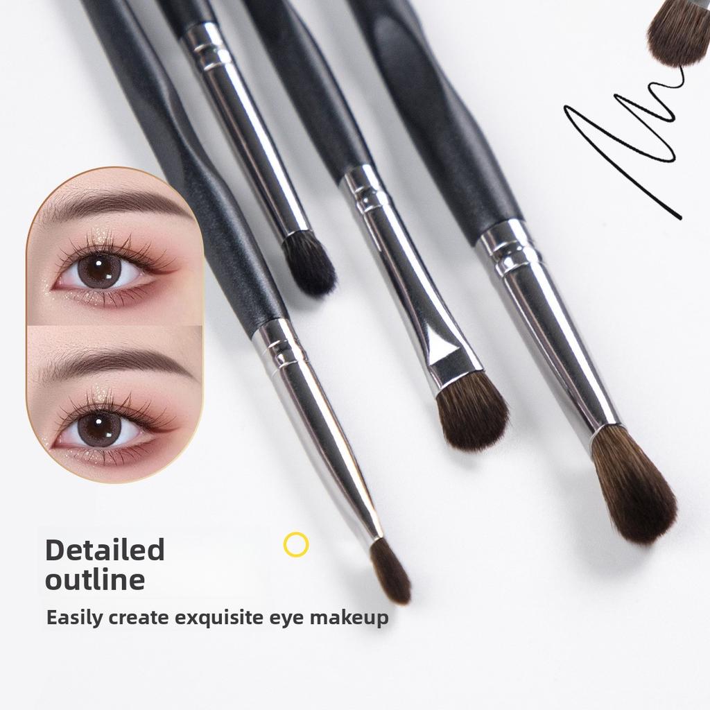 4 Eye Makeup Brush Set, Thumb Handle, High Quality Soft, Beginner Beauty Brush Tool, Eyeshadow Brush.