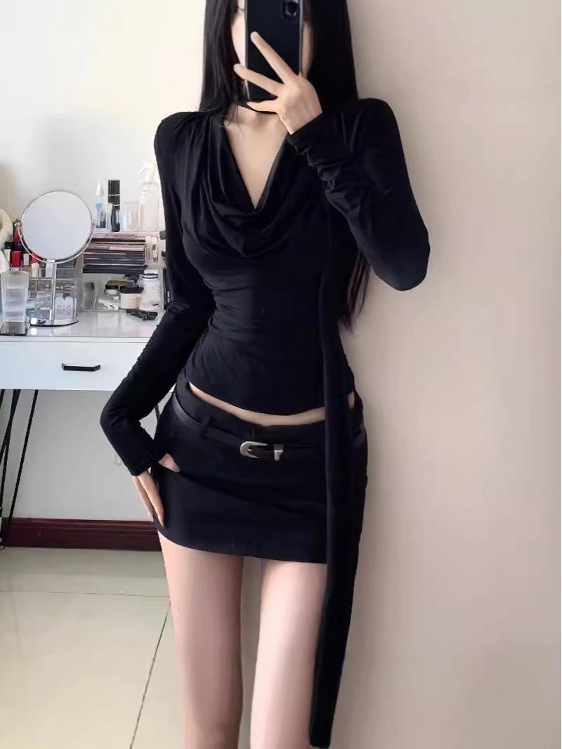 

2024 Autumn Women s High Waist Slimming Bodycon Midi Skirt - Spicy & Mature Style 4XL