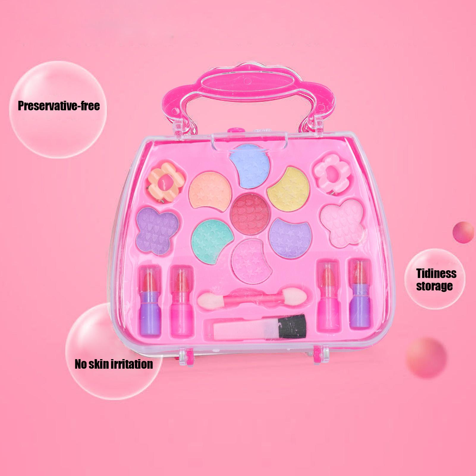 

Makeup Toy Girls Safe WaterSoluble Buty Makeup Cosmetic Kit Toys(Pink )