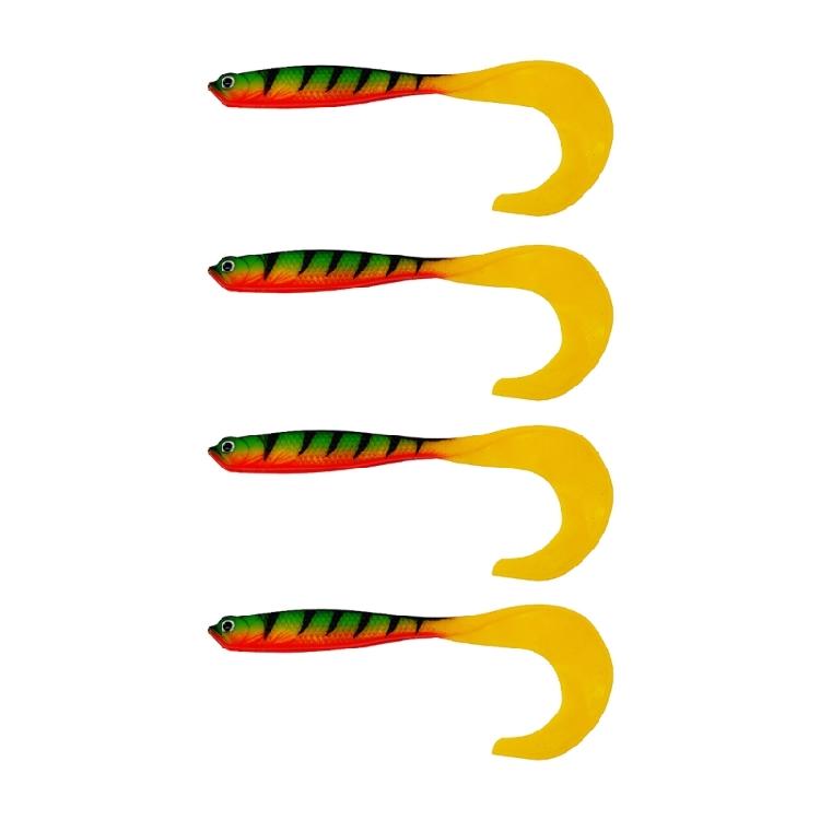 4X Soft Plastic Fishing Lures Environmentally Safe PVC Construction Natural Swimming Motion for Active Predators