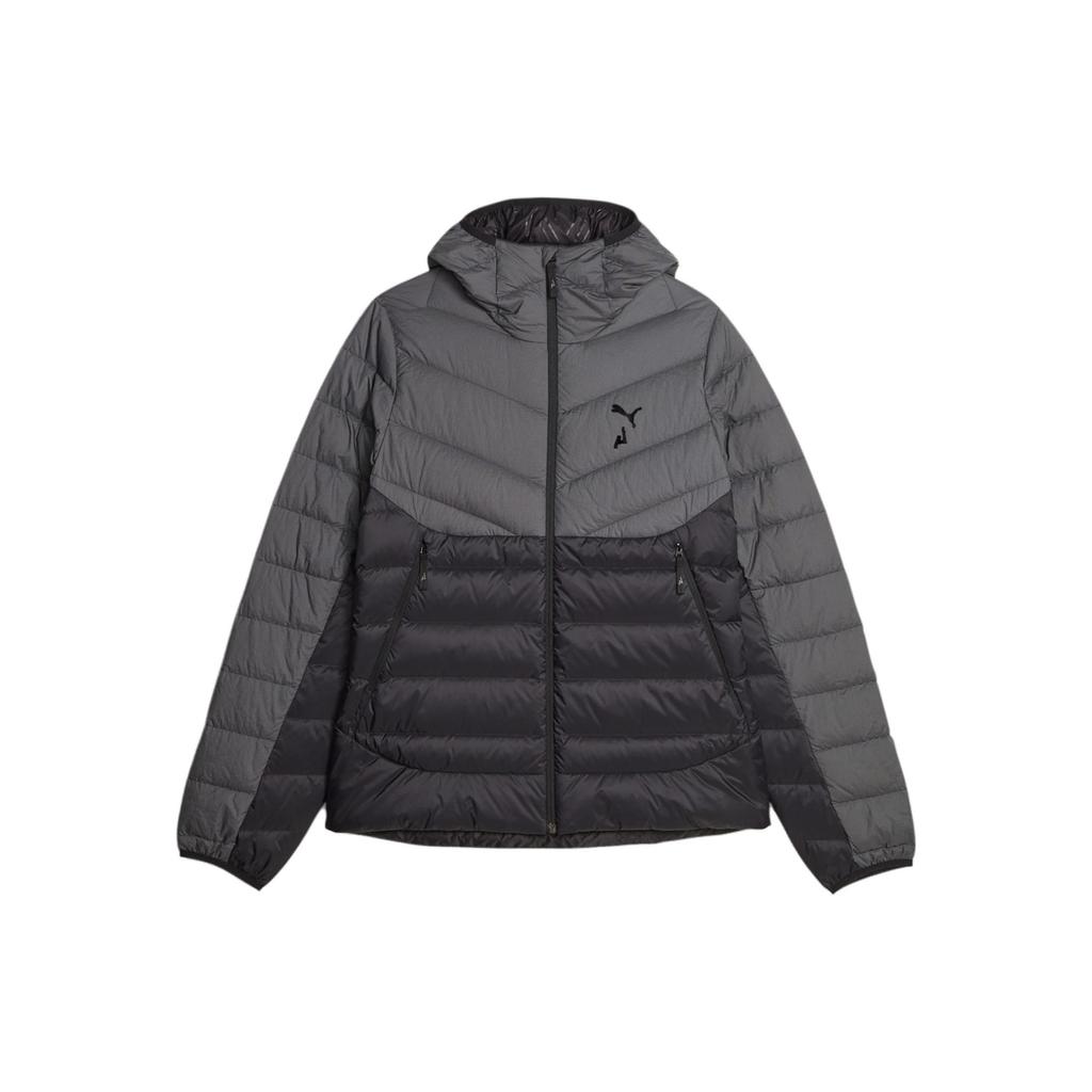 Puma Seasons Down Jacket Color Block Casual Hooded Down Coat Women Jacket Black 524118-01