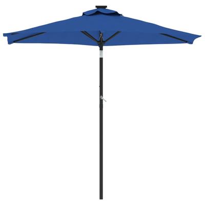 Azur Blue Sun Umbrella with Steel Pole 225 X 225 X 212 Cm