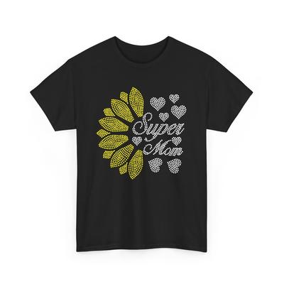 Superhelden Comics T-Shirt | Helden Fan T-Shirt | Bedruckbares Super Mama Strass-Shirt
