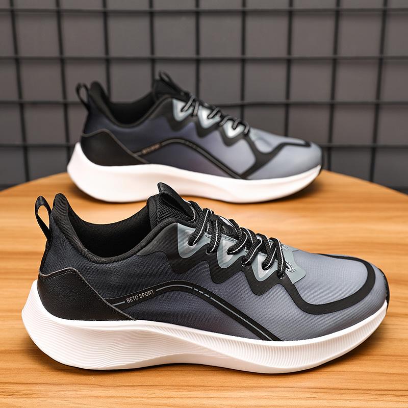 Mens Running Shoes Hot Selling Breathable Ultra Light Shock-absorbing Rebound EVA Midsole Marathon Training Sports Shoes for Man