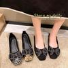 Womens 2025 new modelDress simple Casual Shoes Bow Leopard Shallow Mouth Non slip women's shoes Soft Leather fashion Flat