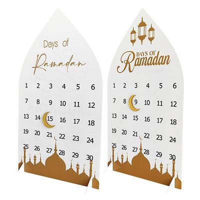 Ramadan Adventskalender Acryl Eid Adventskalender 2025 Eid Mubarak Tischdeko Halbmond Schloss Design Ornamente