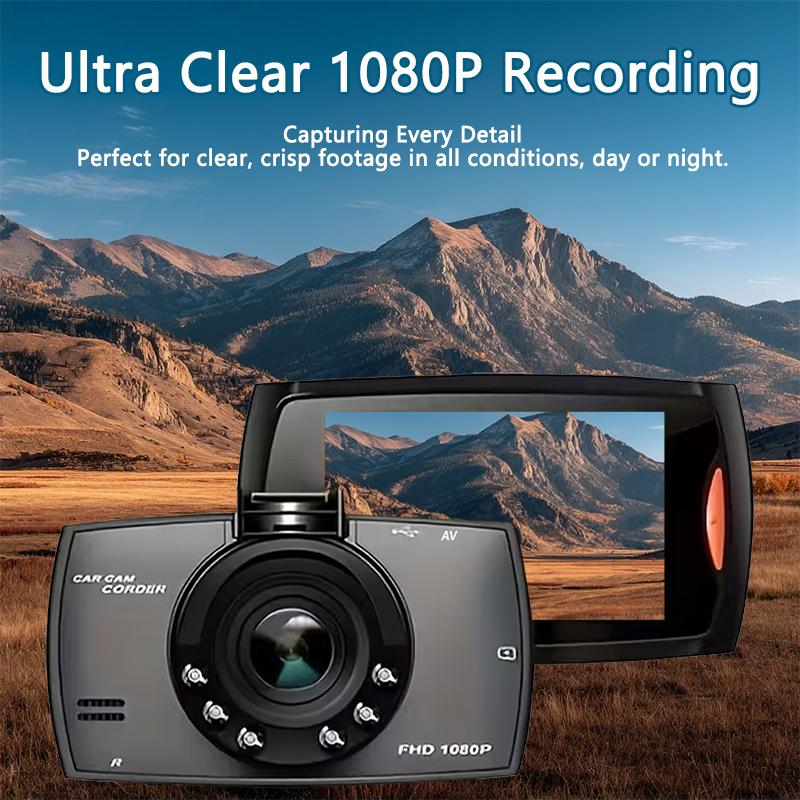 1080p HD Dashcam with Infrared Night Vision, Loop Recording, and 24-Hour Parking Surveillance