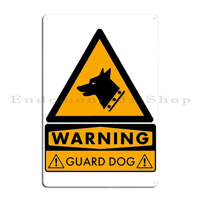 Warnschild Wachhund Stolpergefahr Gefahrenschild Metallschild Klassischer Designer Wand Höhle Kino Individuelles Blechschild Poster