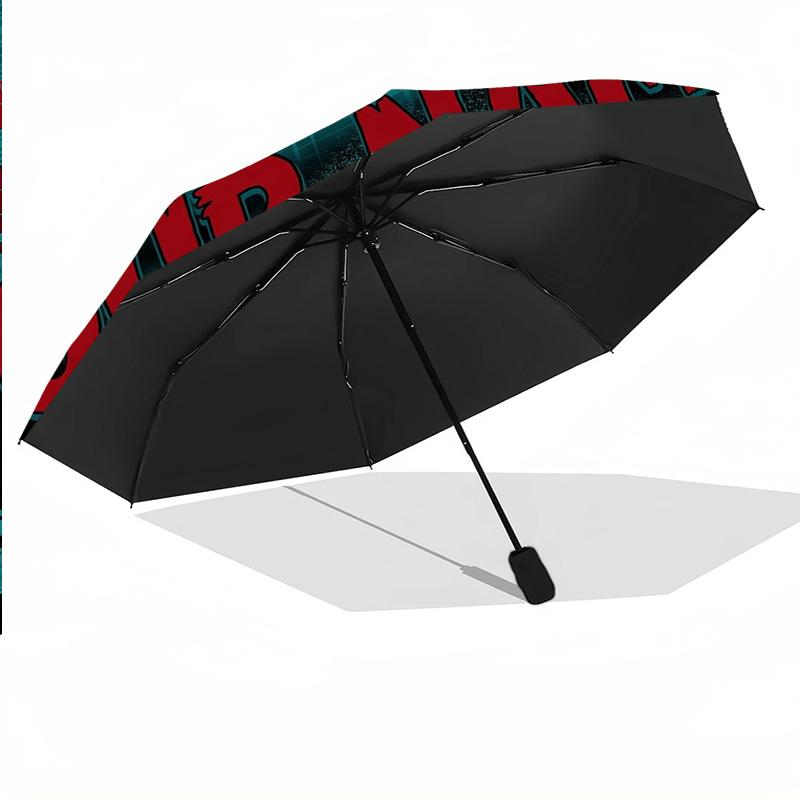 Custom Text Automatic 8 Bone Umbrella, Portable Sun Rain Protection UmbrellaThe Addams Family
