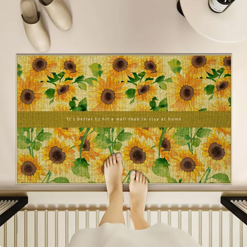 Entrance Door Mat Anti Slip Foot Mat Household Entrance Door Kitchen Mat Absorbent and Dirt Resistant Door Mat