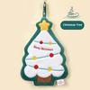 Cute Christmas Cleaning Towel Coral Velvet Hand Towel Snowman Bathroom Hanging Absorbent Dishcloth Soft Cleaning Cloth Rag