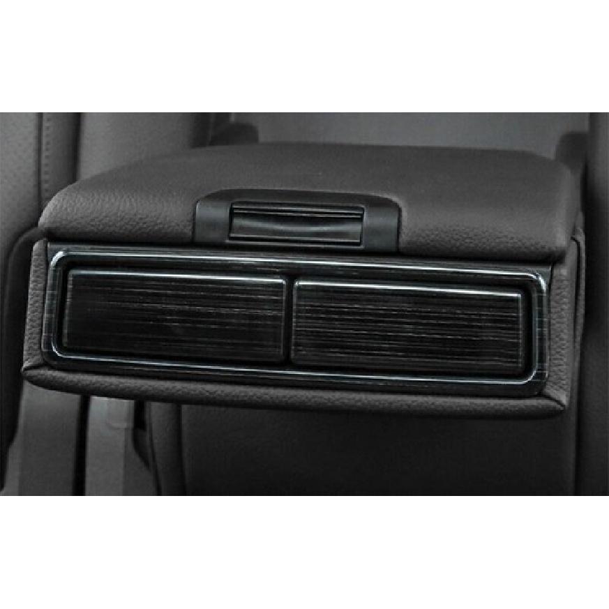 Rear Water Cup Holder Panel Black Titanium Fit For Benz GLE GLS Cover Trim 20-22