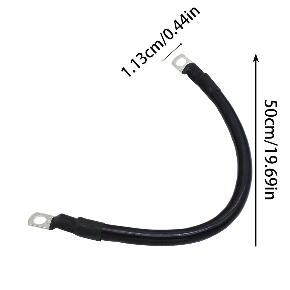 Battery Inverter Connection Cable Set with Terminals 6AWG 50cm PVC Wire Stranded Red Copper Core Tin-plated Lug Cable Sets