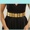 Middle Eastern Inspired Gold Waist Belt With Alloy Geometric Pattern And Decorative Finish