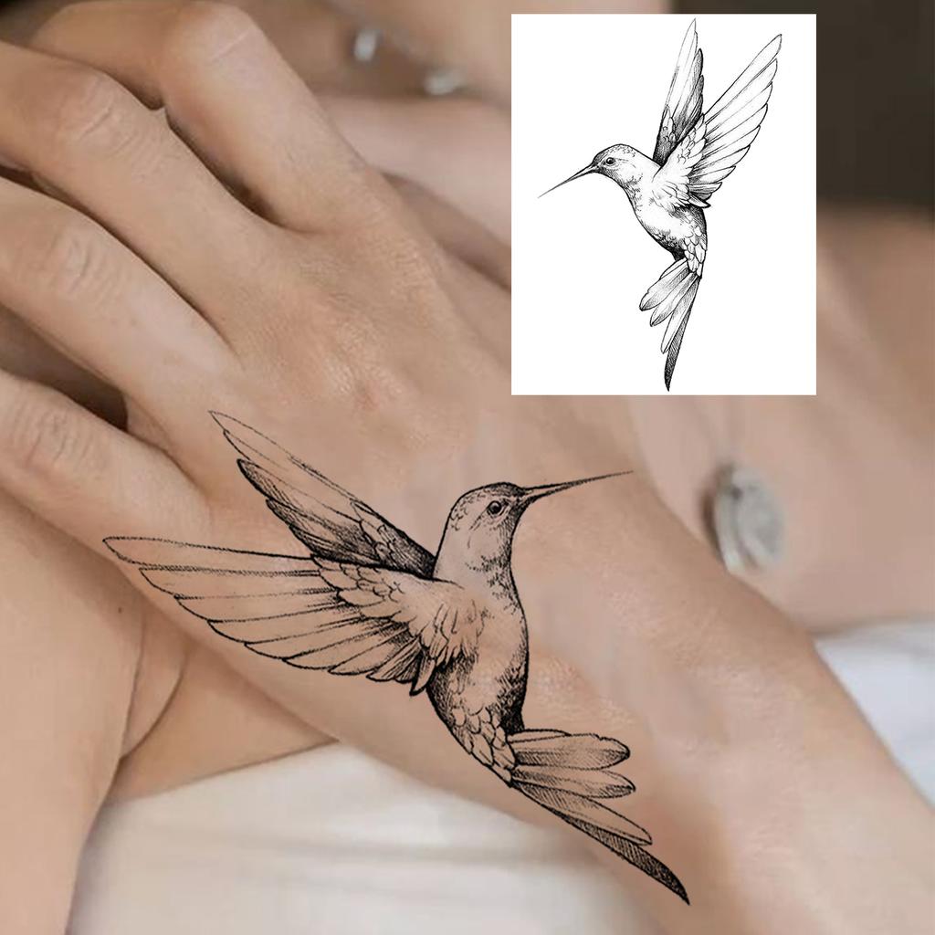 1 Sheet Rose Butterfly Flower Temporary Tattoos For Women Hand Arm, Fake Tattoo Sticker Waterproof Long Lasting Realistic Tatoos