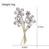 Exquisite Floral Bouquet Brooch, Fashionable Atmosphere Suit Flower Pin Buckle High-Grade Diamond Corsage