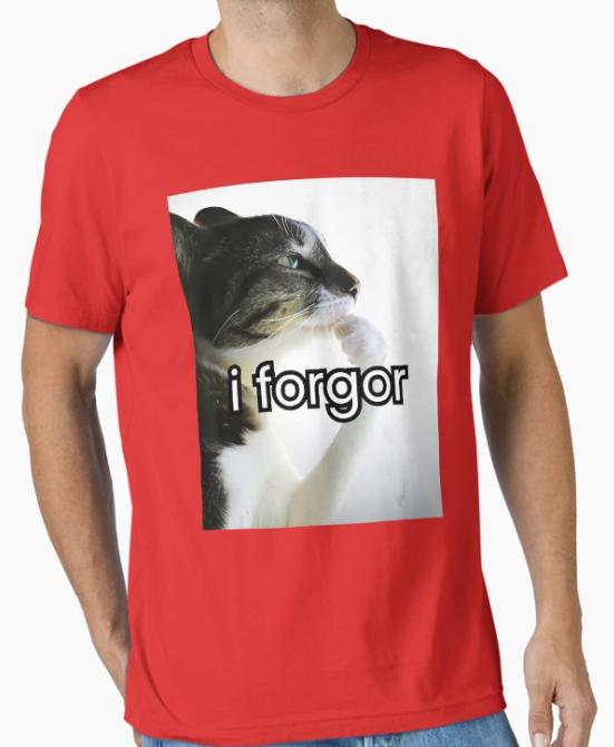 Hot Selling Funny Silly Cat Model Forged Cringe Brainrot Pattern Tshirt Casual Round Neck Short Sleeved Casual Tshirt Y2K