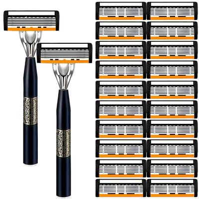Razor Classic 6-Lagen-Rasierhobel für die Rasur von Männern und Frauen, Haarentfernung, Rasierklingen, manueller Rasierer