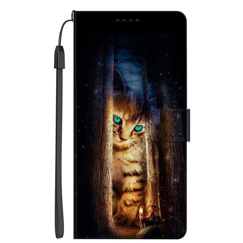 Leder Buchhülle Für Moto G60 Hülle G60s G30 G20 E20 Bemalte Brieftasche Flip Katze Schutz Hülle Für Motorola Moto G22 G Pure Hülle
