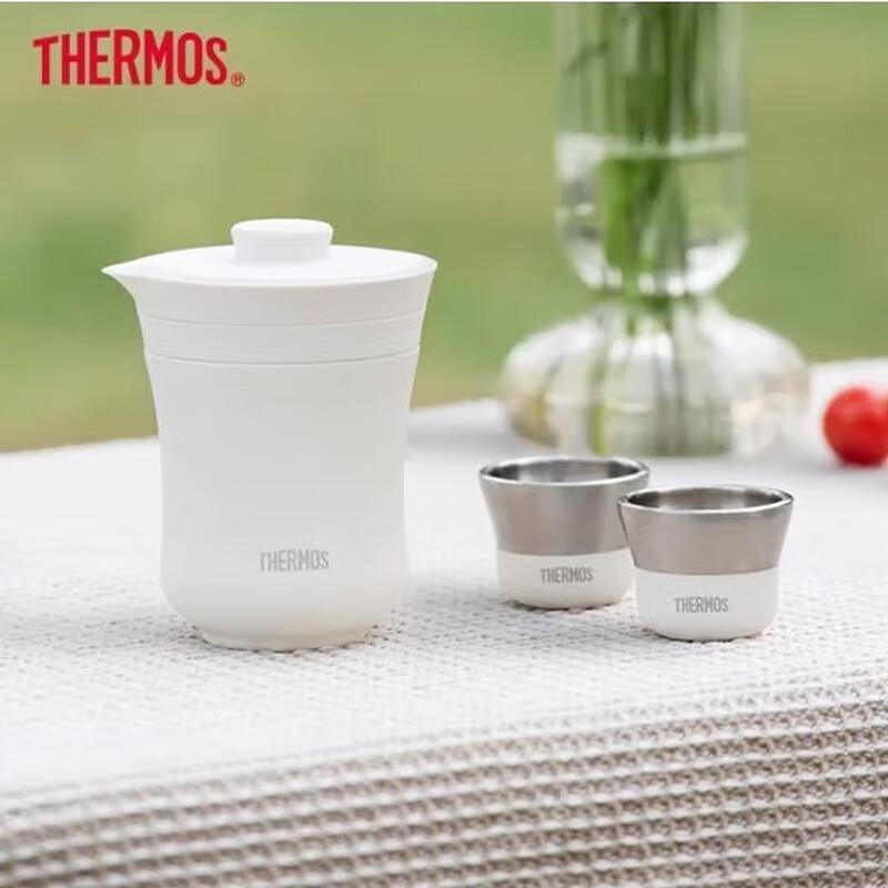 Thermos 260ml Stainless Steel Travel Teapot and Teacup Set