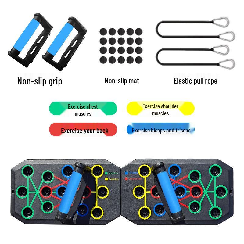 30-Hole Foldable Cross Push-Up Board for Indoor & Outdoor Fitness: Unisex & Portable