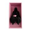 Sitting Grim Reaper Statue Spooky Bookshelf Decoration Gothic Black-Robed Man