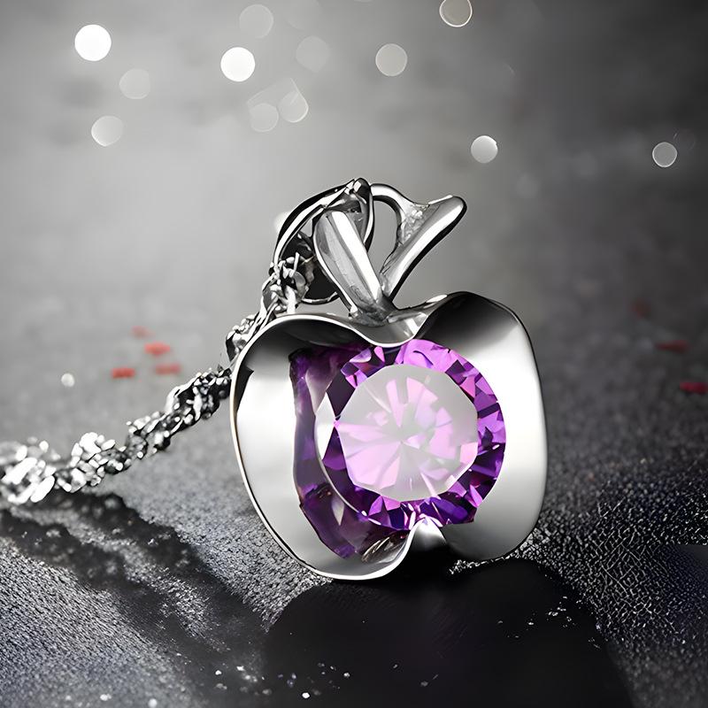 Petit Pendentif Pomme Collier - Mode Coréenne Cadeau de Noël Bijoux