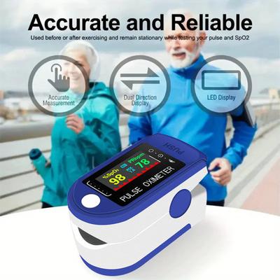Blood Oxygen Meter Universal Fit Quick Test LED Screen Motion Glucose Sensing Oxygen Saturation Monitor