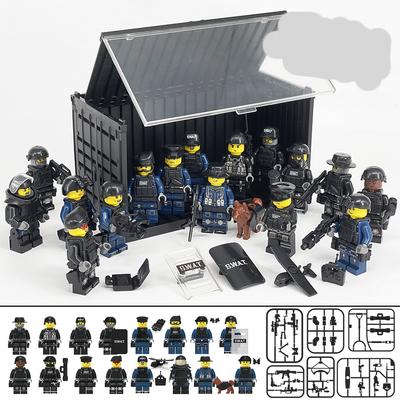 Brinquedo de figura de polícia de encaixe