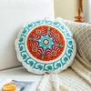 Moroccan Ethnic Round Cushion Cover Mandala Floral Embroidery Home Decor Living Room Throw Pillow Case Ball Indian Decorative