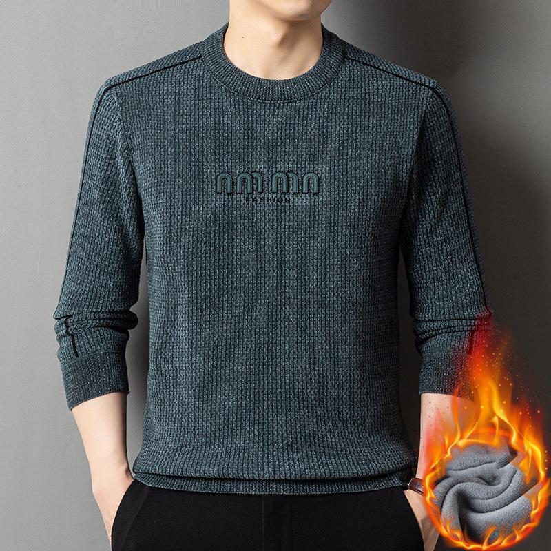 

Сохраняйте тепло, мужские зимние пуловеры, свитера с длинным рукавом, флисовая подкладка, свитера для мальчиков XXXXL синий