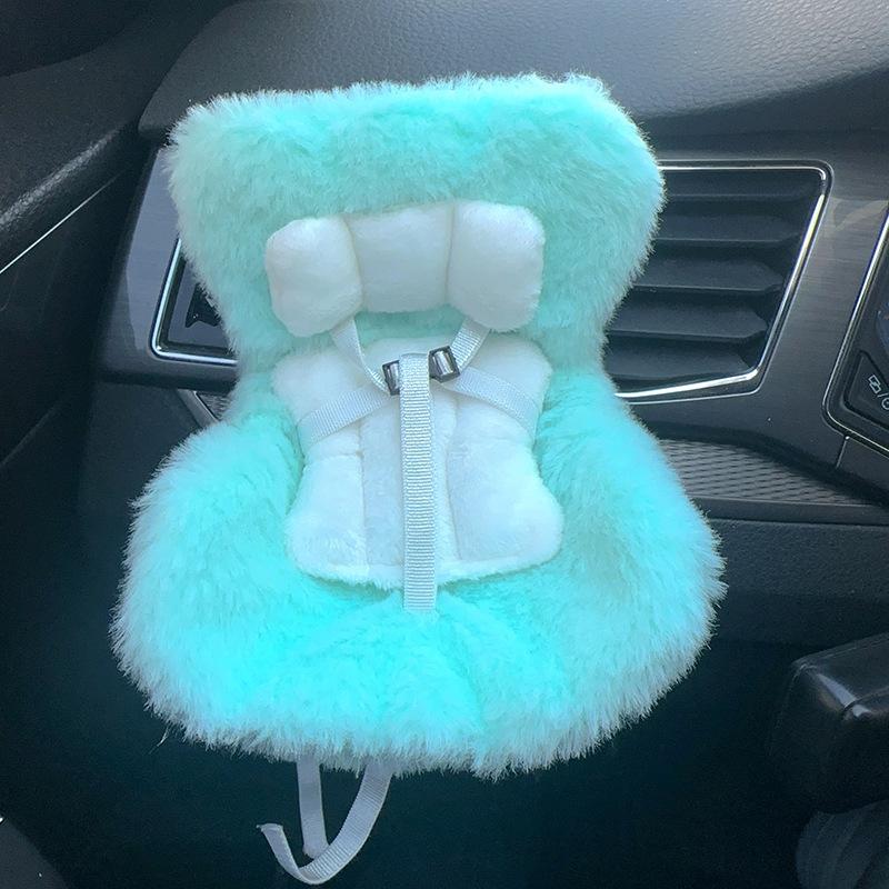 Labubu Barnesete 17cm Kawaii Plysj Sikkerhetssete Bil Luftuttaksdekorasjon Kawaii Anime Dukke Bilinteriørdekor Kreative Gaver