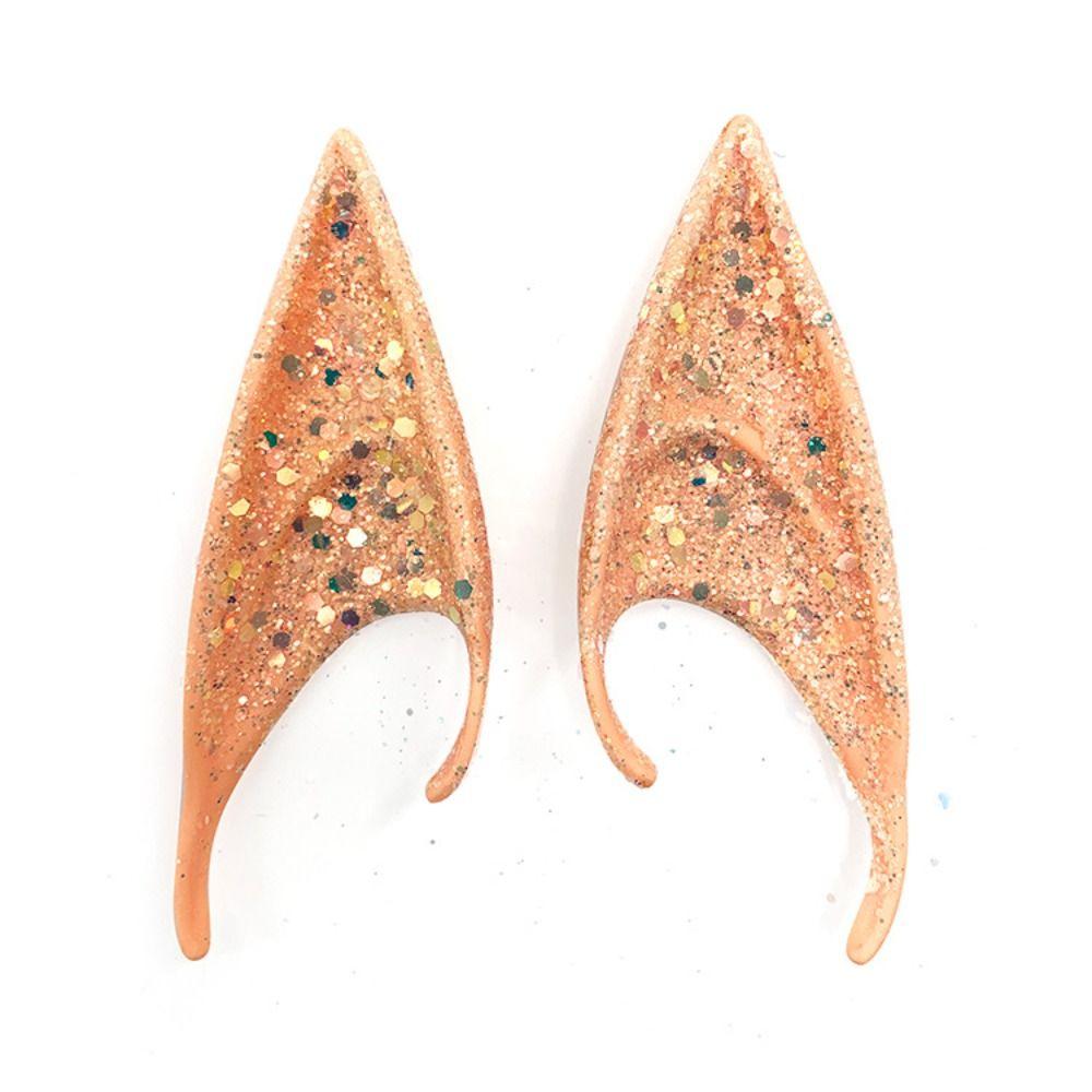

Ear Cuff Jewelry Imitation Makeup Props Glitter Latex Ears Women Cosplay Accessories Angel Elf Ears 10cm белый