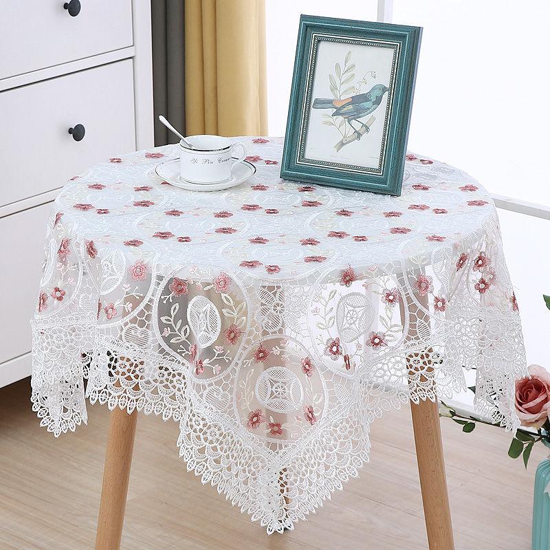 

Поліестерова Кругла Скатертина - Вишита Кульбаба з Мереживною Облямівкою, Покриття для Кухонної Їдальні, Домашній Декор, Святкова Вечірка, Весілля, Сад, Кемпінг 105*105cm