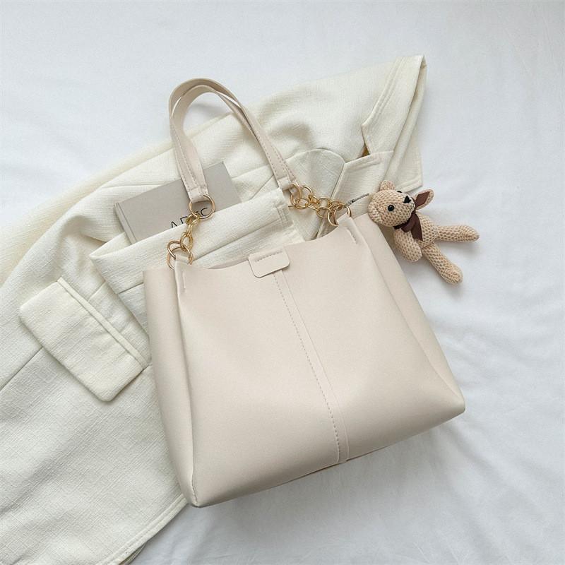 Stylish Large Capacity Tote Bag For Women In Fashionable Black White Pink Colors Ideal For College And Daily Use