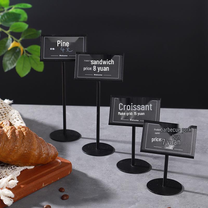 Stainless Steel Table Number & Menu Display Stand for Restaurants & Buffets